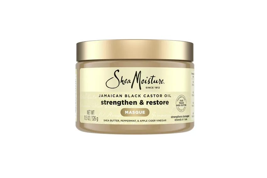 ماسك شعر شيا مويستشر SHEA MOISTURE زيت الخروع الأسود الجامايكي، قناع علاجي لتقوية وترميم البشرة، 12 أونصة (340 جم)