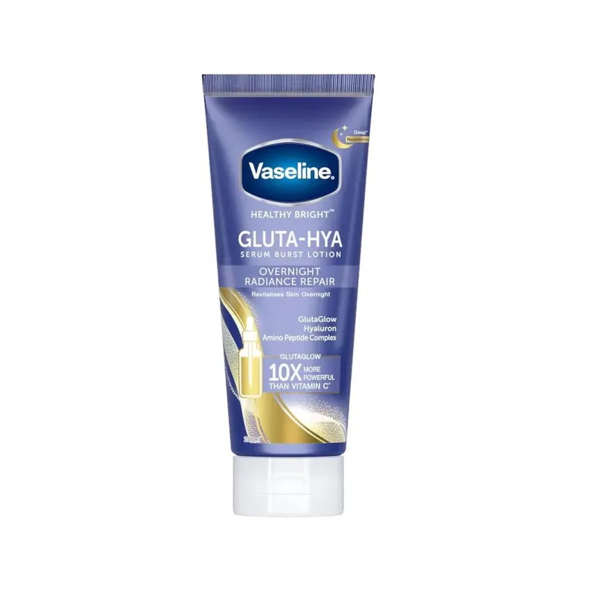 فازلين Vaseline سيروم بيرست لوشن لإصلاح الإشراق خلال الليل بتقنية الجلوتاثيون والهيالورونيك الأمني، سعة ٣٣٠ مل. 330 مل