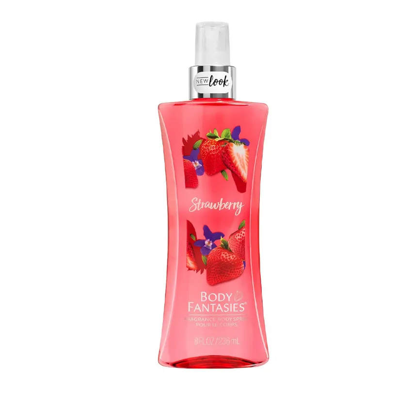بخاخ جسم معطر بودي فانتسيز Body Fantasies – بخاخ الجسم بالفراولة من بودي فانتاسيزي (اختار الحجم)