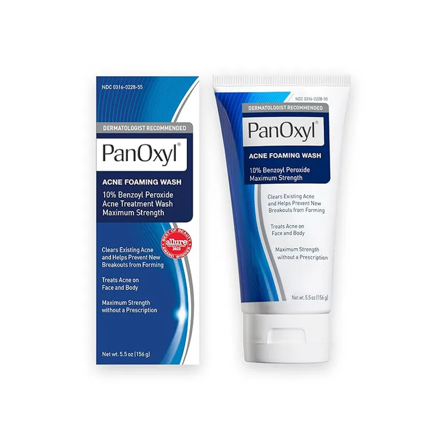 غسول وجه لحب الشباب غسول رغوي لحب الشباب من بانوكسيل PanOxyl، بيروكسيد البنزويل 10مضاد للميكروبات بقوة قصوى156 غم