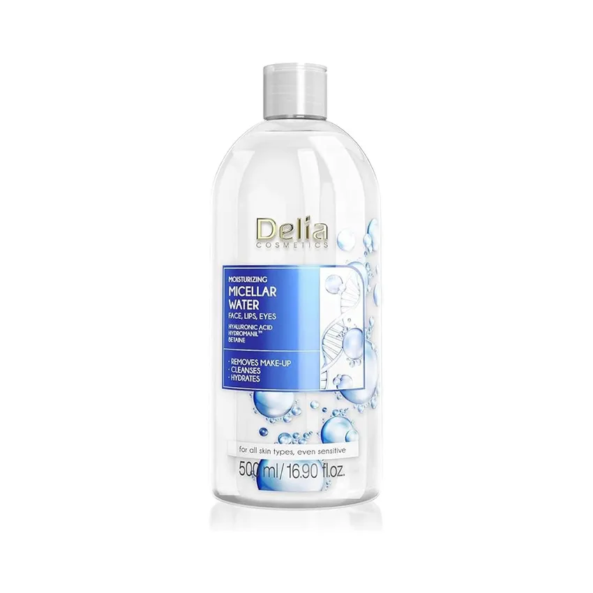 ديليا كوزمتيكس Delia Cosmetics – لوشن مرطب للبشرة – مستحضرات ديليا - ماء ميسيلار المرطب - منظف الوجه بحمض الهيالورونيك - بشرة وجه نظيفة وناعمة ومنتعشة