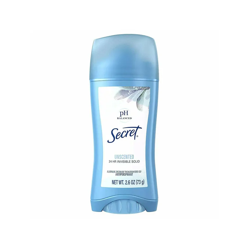 سيكرت Secret – مزيل العرق سيكريت Sld Inv Unscnted حجم 2.6z سيكريت غير معطر وغير مرئي صلب مضاد للتعرق