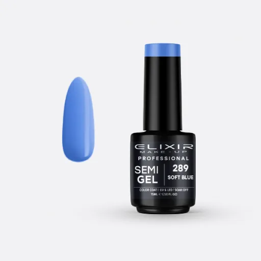 إليكسير Elixir – إكسير برو. طلاء أظافر جل شبه دائم 15 مل – #289 (أزرق ناعم)