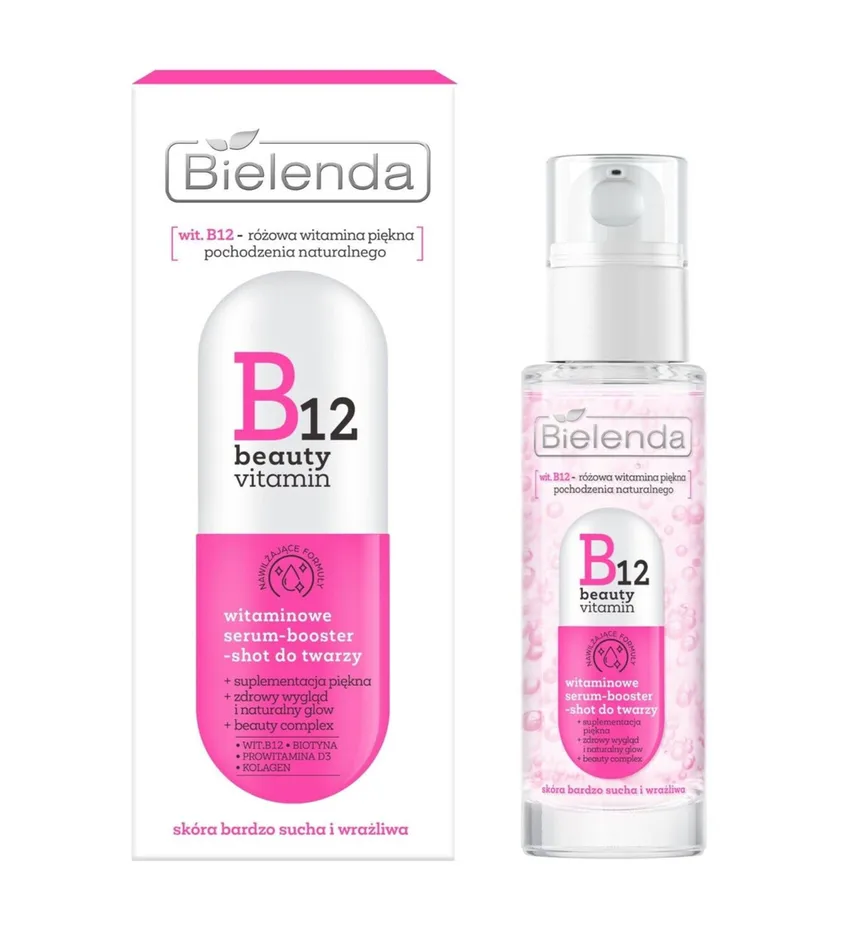 كريم وجه بيليندا Bielenda B12 كريم فيتامين مرحلتين + مصل 2 في 1 ليلا ونهارا 50 مل