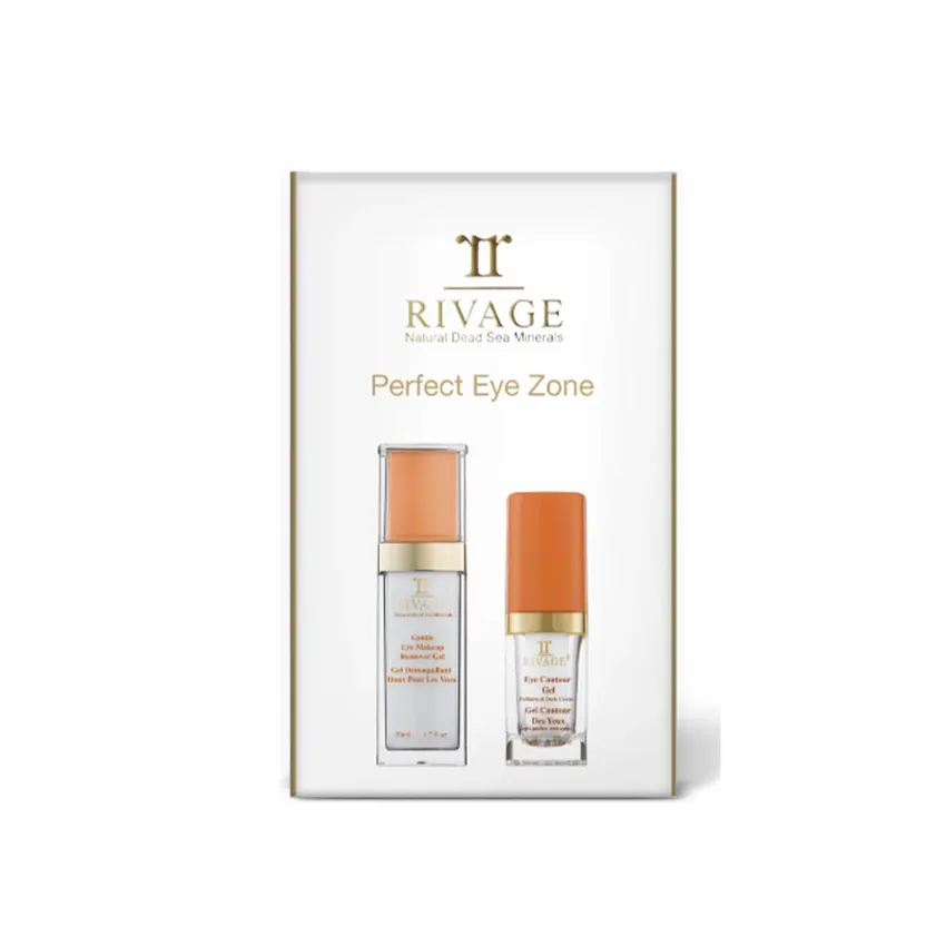 مجموعة مكياج مجموعة العناية بالعين من ريفاج Rivage The Perfect Eye Zone مكونة من قطعتين تعمل على تنظيف البشرة وتقليل الانتفاخ والهالات السوداء