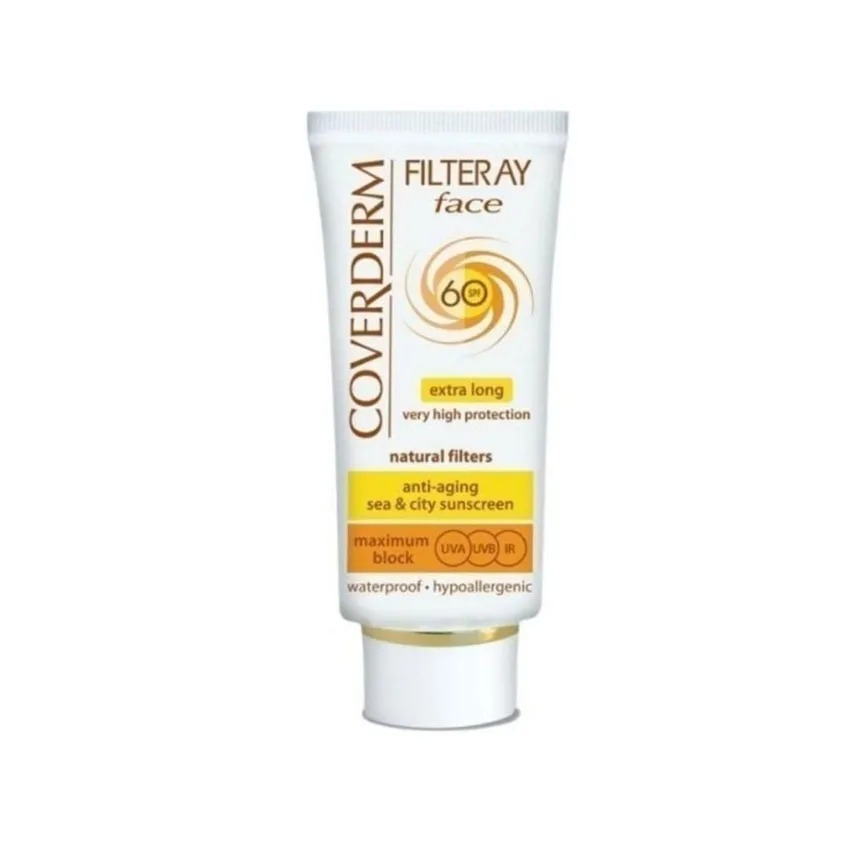 واقي شمس كريم Filteray Face SPF 60 لحماية فائقة طويلة الأمد 50 مل كوفرديرم Coverderm