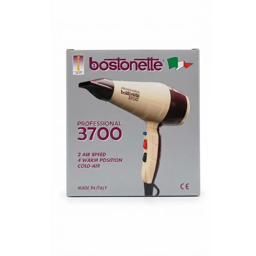 مجفف شعر بوستونيت Bostonette جديد بقوة أعلى وسرعتين و4 أوضاع دافئة صنع في إيطاليا سشوار شبح للاستخدام في الصالونات الاحترافية