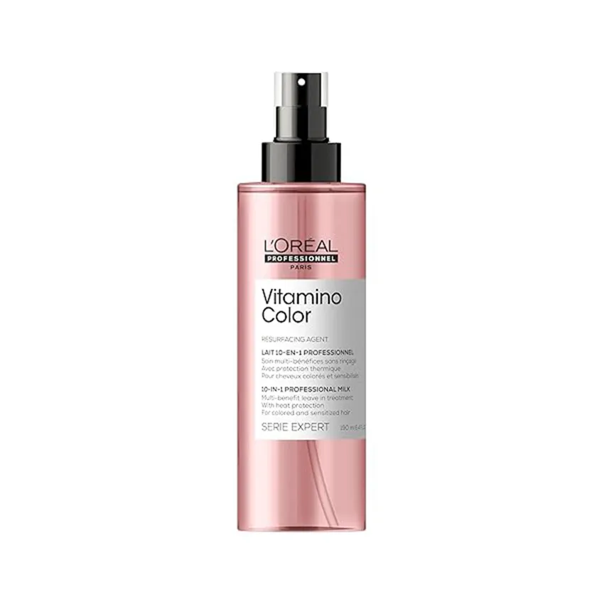 لوريال باريس L'Oréal Paris – بخاخ ليف إن للشعر – بخاخ لوريال فيتامينو كولور 10 في 1 متعدد الفوائد - حماية من الحرارة وفك تشابك الشعر للتحكم في التجعد
