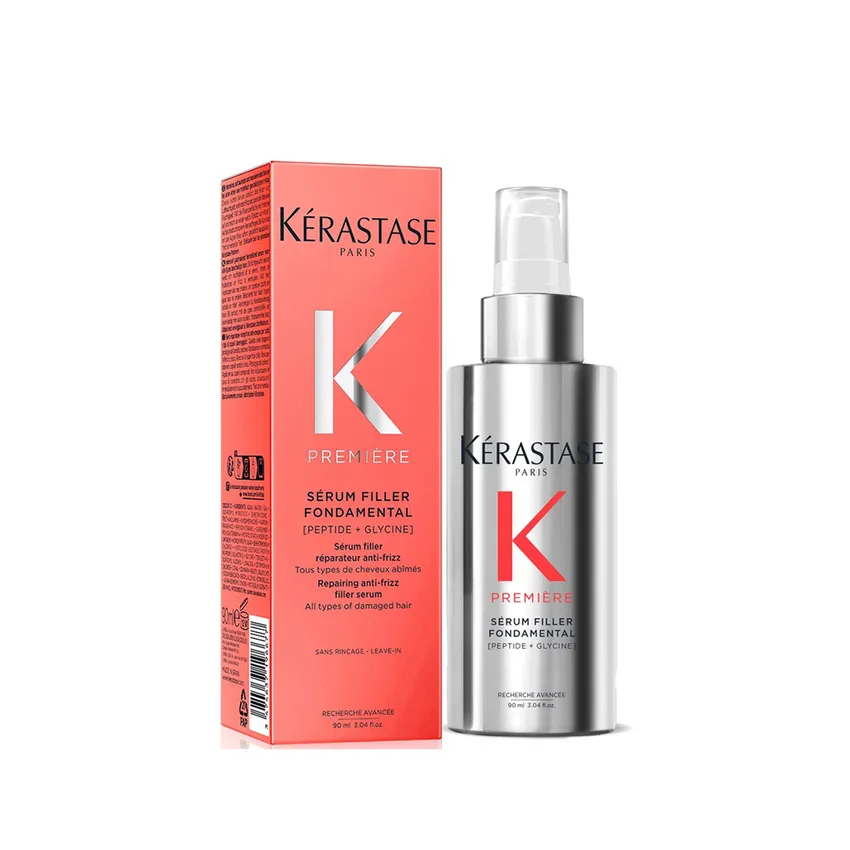 ليف إن واقي للشعر مصل الشعر كيراستاس Kerastase بريميير المضاد للتجعد والحماية من الحرارة للشعر التالف مع الببتيدات 90 مل الخطوة 4 – حماية وإصلاح 90 مل