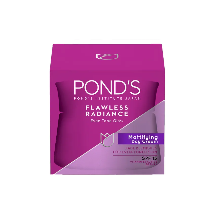 كريم وجه كريم نهاري مطفي ديرما+ من بوندز Pond's فلوليس راديانس بعامل حماية من الشمس 15، 50 مل