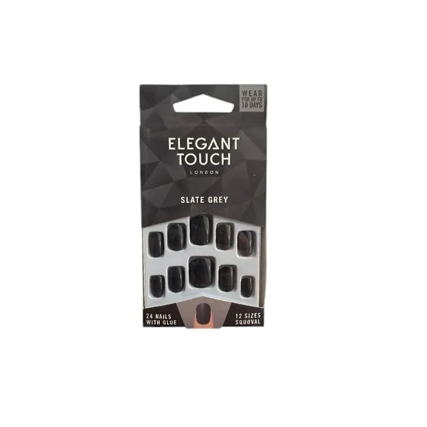 منتج أظافر إليغانت تاتش Elegant Touch – أظافر إيليغانت تاتش Slate Grey – لمسة جريئة وأنيقة بأظافرك!