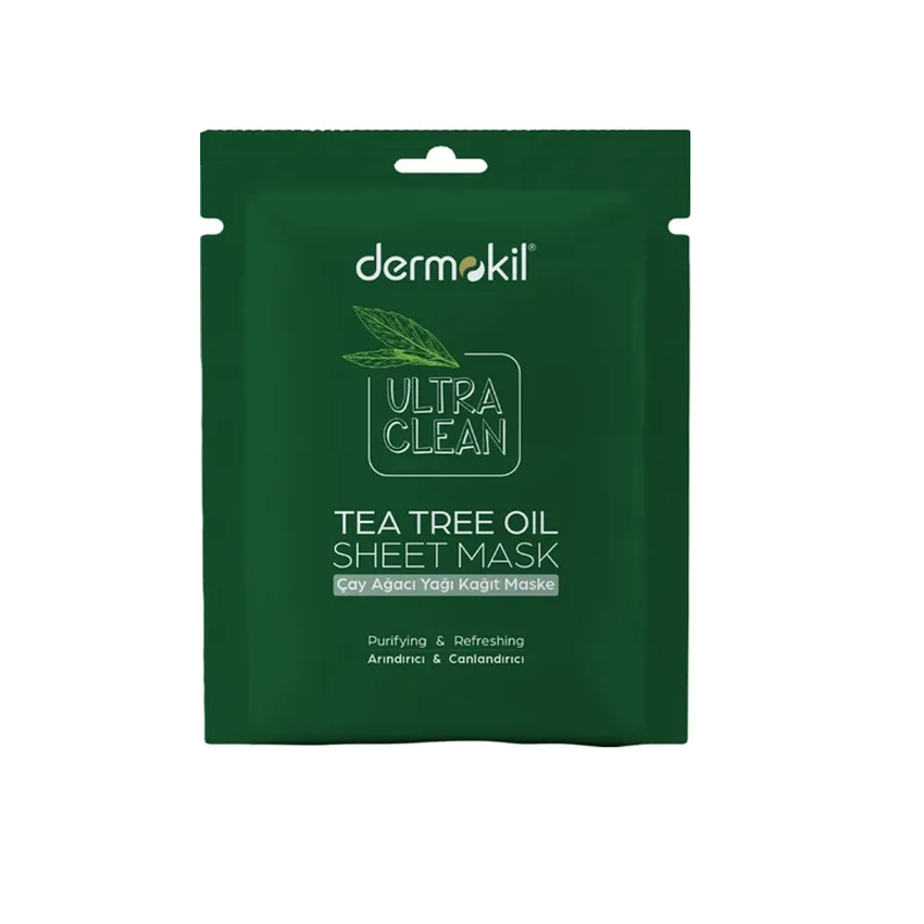 ماسك وجه قناع ورقي بزيت شجرة الشاي من ديرموكيل Dermokil – Ultra Clean