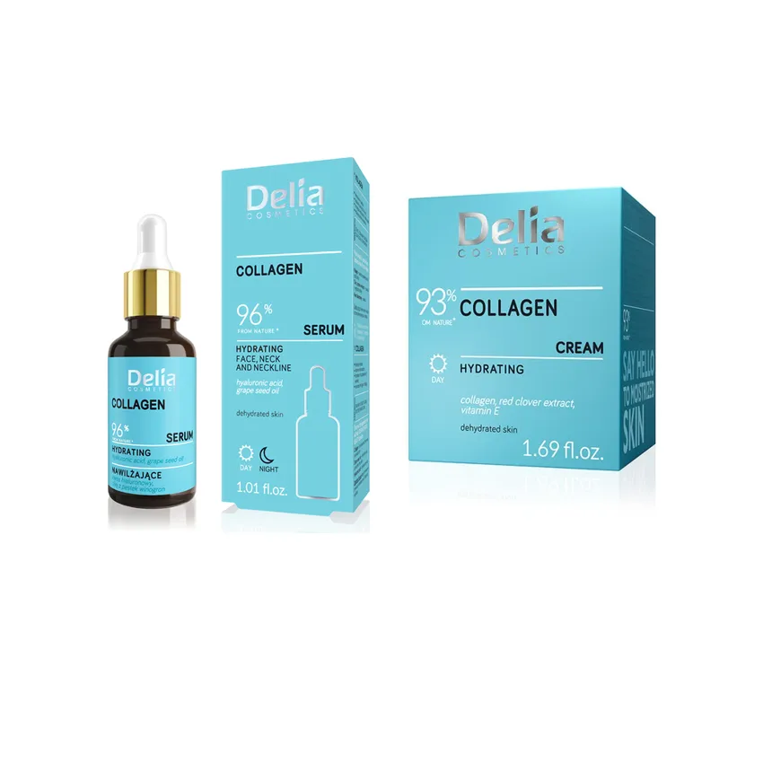 ديليا كوزمتيكس Delia Cosmetics – ديليا كوزمتكس سيروم الكولاجين (30 مل) + كريم نهاري بالكولاجين (50 مل)
