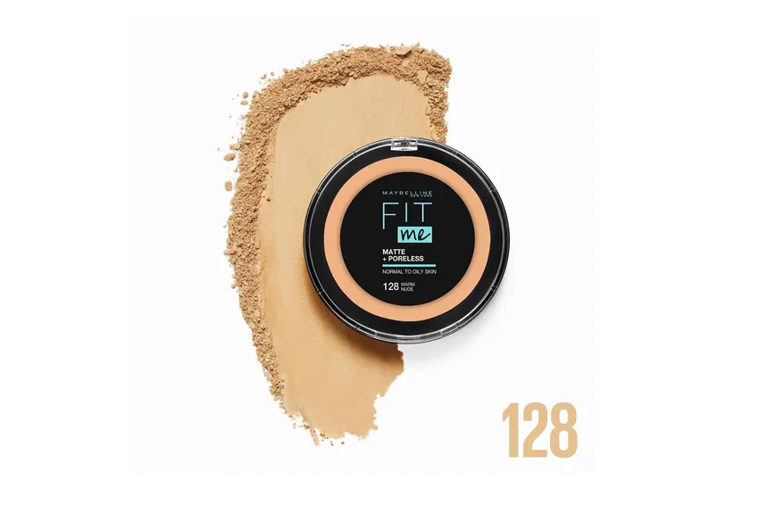 ميبيلين Maybelline – بودرة مضغوطة مايبيلين فيت مي مات + بورليس – رقم 128 – 12 جرام