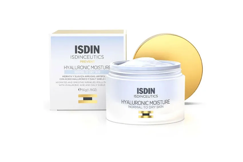 لوشن مرطب للبشرة إيسدين isdin إيسدينسيوتكس كريم ترطيب بحمض الهيالورونيك للبشرة العادية إلى الجافة – 50 جم