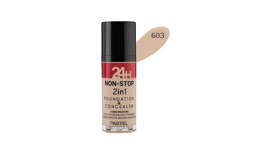 باستيل Pastel ٢٤ ساعة نون ستوب كريم أساس وكونسيلر ٢ في ١ درجة 603 – حجم ٣٠ مل 30 مل