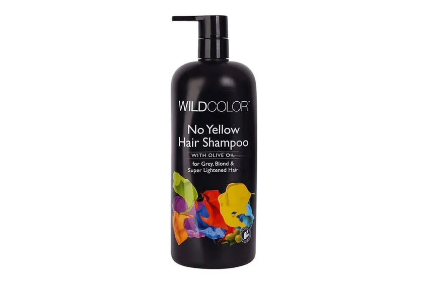 شامبو وايلد كولور Wild Color ضد الاصفرار بزيت الزيتون للشعر الرمادي والأشقر والفاتح جدًا – 1000 مل