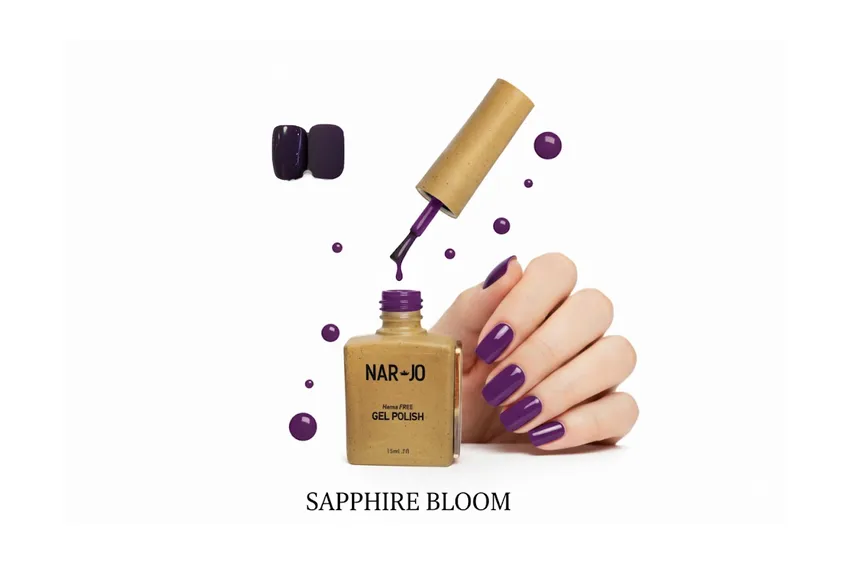 نارجو NarJo – طلاء أظافر جل – SAPPHIRE BLOOM: أناقة اللون الملكي