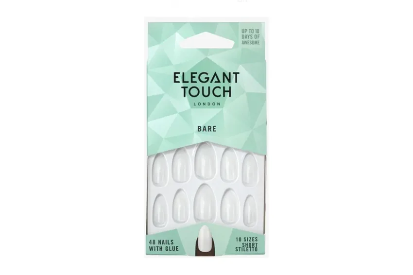 منتج أظافر إليغانت تاتش Elegant Touch – أظافر إليجانت تاتش القصيرة بشكل ستيليتو – أوفال (48 ظفر)