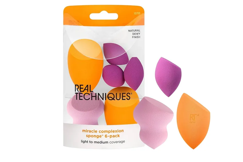 إسفنجة مكياج ريل تكنيكس Real Techniques – طقم إسفنجات تجميل ريل تكنيك ميركل لتوحيد البشرة – 6 قطع 1570