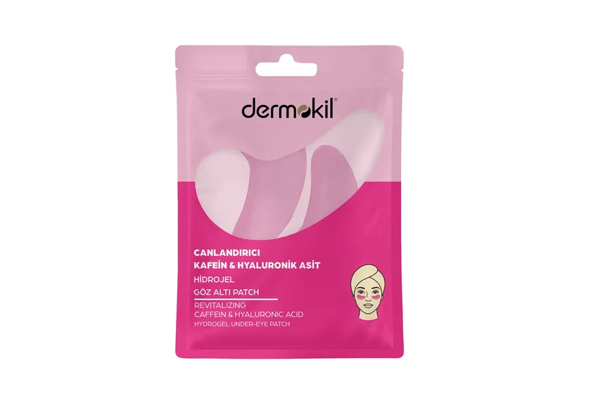 لصقات هيدروجيل تحت العين ديرموكيل Dermokil بالكافيين وحمض الهيالورونيك