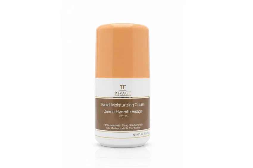 كريم نهاري واقي للوجه ريفاج Rivage – كريم نهاري للبشرة الجافة والحساسة مع SPF 15 – 300 مل (بموزّع احترافي)