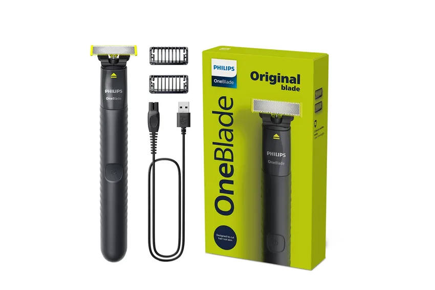 فيليبس Philips ون بليد أداة تشذيب وحلاقة هجينة للشعر – QP1424/10 باللون الأسود