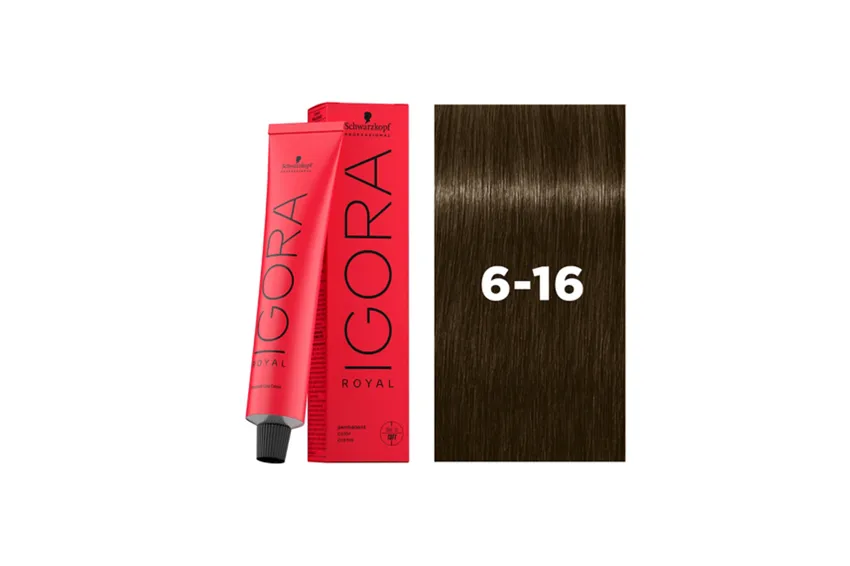 أوكسجين صبغة شعر شوارزكوف Schwarzkopf – صبغة شعر شوارتزكوف IGORA Royal 6 – 16 أشقر غامق رمادي لؤلؤي