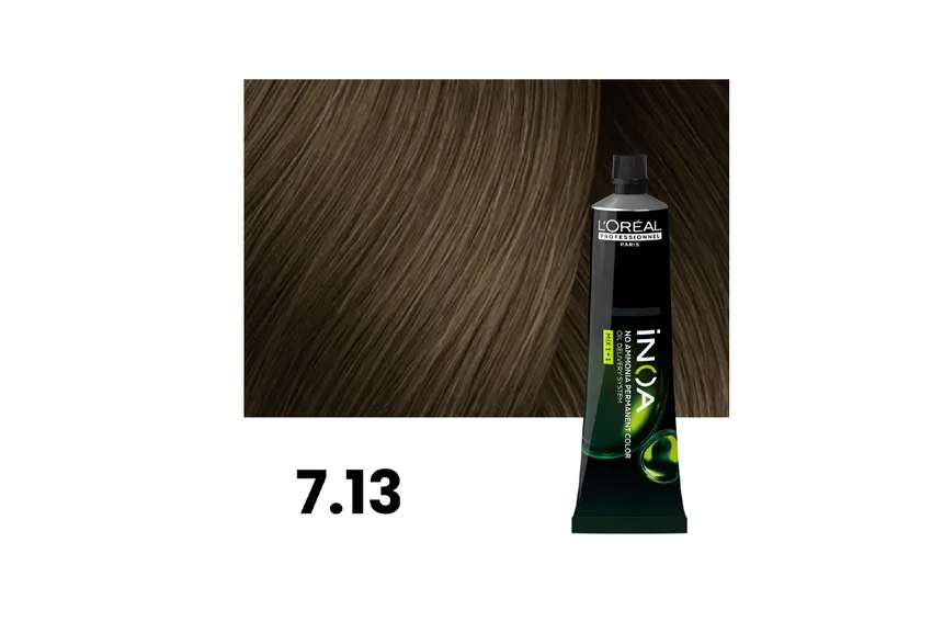لوريال باريس L'Oréal Paris – لوريال بروفيسيونال باريس – INOA صبغة شعر دائمة خالية من الأمونيا – 7/13 (أشقر متوسط رمادي فاتح) – 60 مل