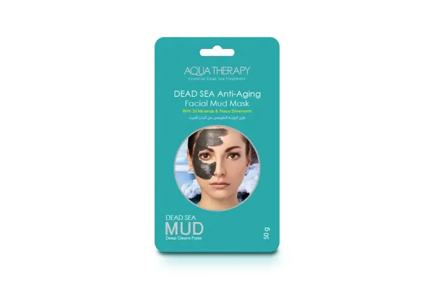 ماسك وجه قناع الوجه بطين البحر الميت لمكافحة علامات التقدم بالسن من أكوا ثيرابي Aqua Therapy – 50 جم