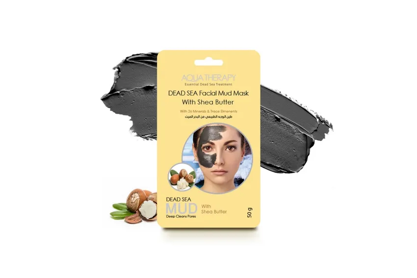 ماسك وجه قناع الوجه بطين البحر الميت مع زبدة الشيا من أكوا ثيرابي Aqua Therapy – 50 جم