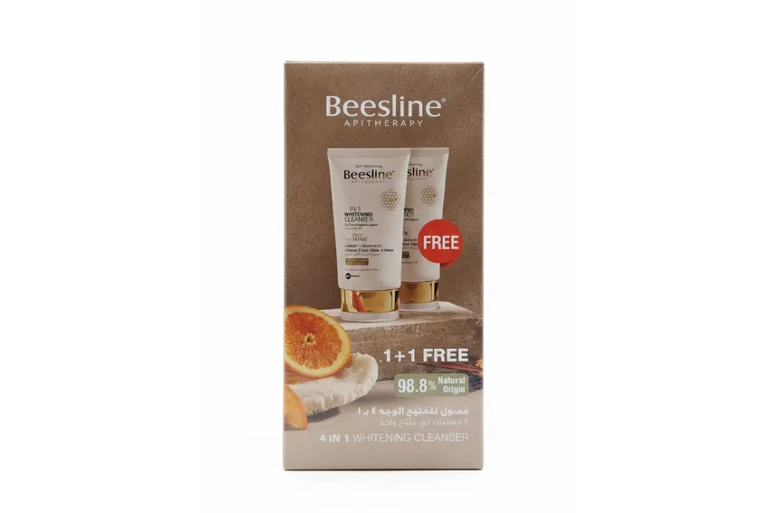 غسول وجه بيزلين Beesline 1+1 – غسول 4 في 1 لتفتيح البشرة – 150 مل لكل عبوة