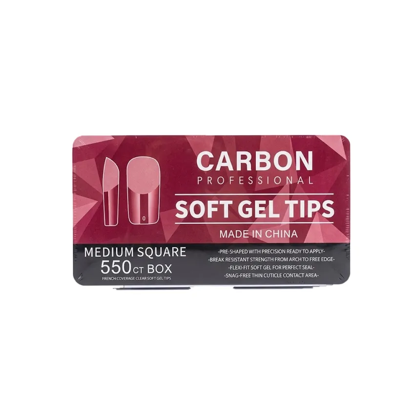 جل أظافر كاربون Carbon بروفيشنال أطراف جل ناعمة (مربع متوسط)