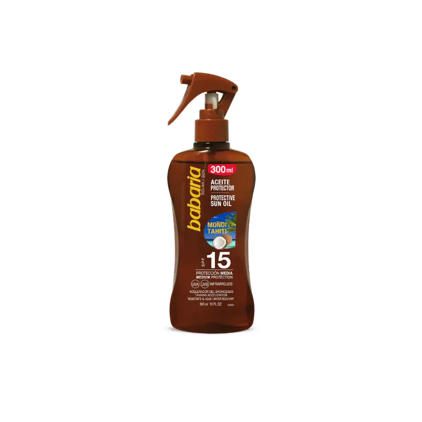 باباريا Babaria زيت واقي من الشمس SPF 15 – 300 مل