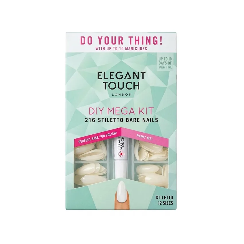 طقم أظافر صناعية إيليغانت تاتش لندن Elegant Touch London ستيلتو 216 قطعة