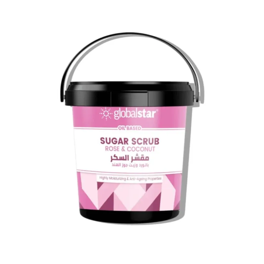 جلوبال ستار Global Star مقشر السكر بالورد وجوز الهند 600 مل