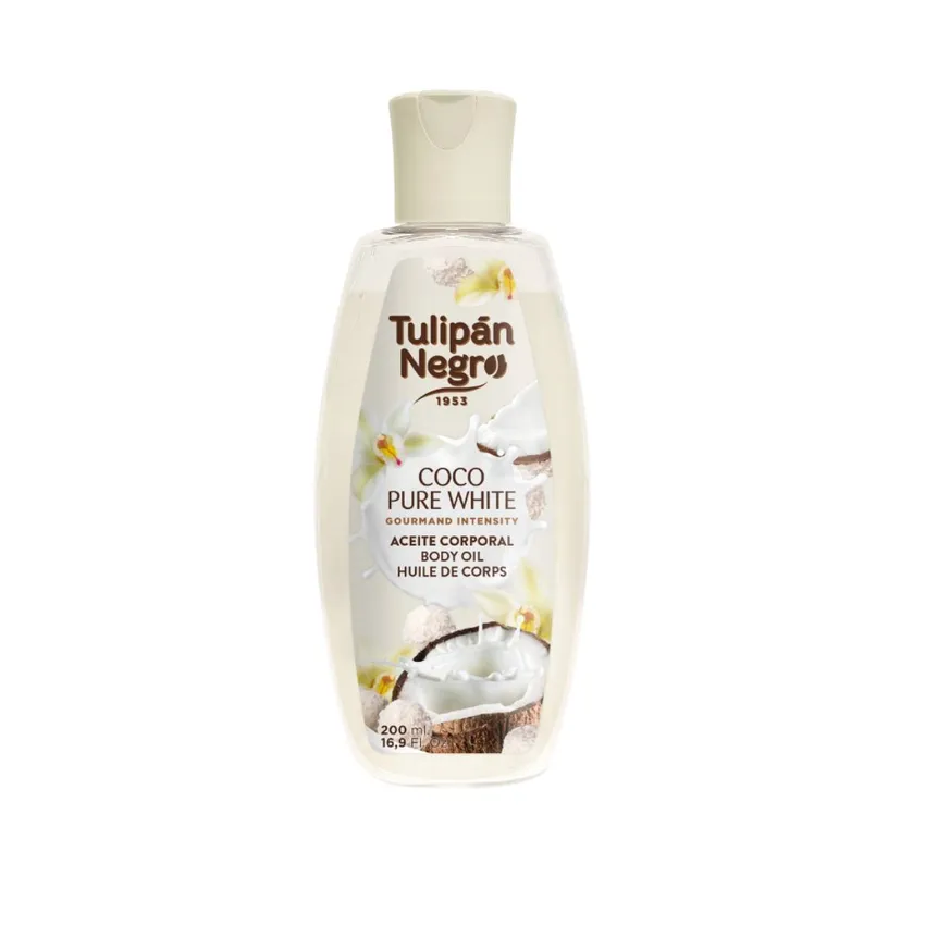 زيت الجسم توليبان نيغرو Tulipan Negro كوكو بيور وايت 200 مل – Tulipán Negro