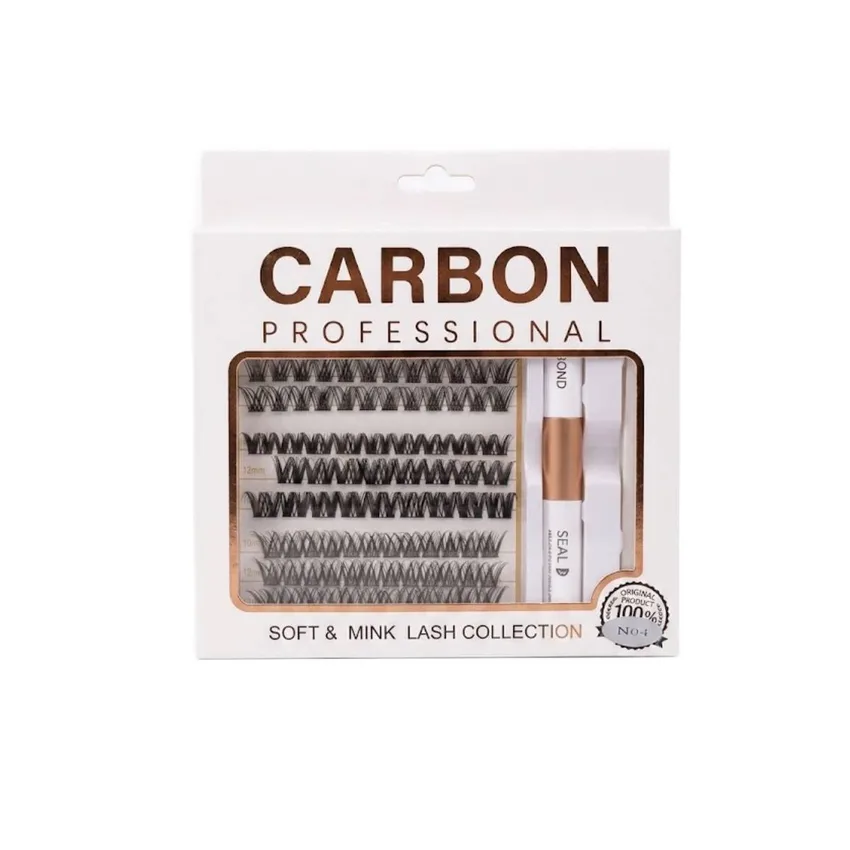 رموش صناعية كاربون Carbon N04 مع الغراء والمثبت