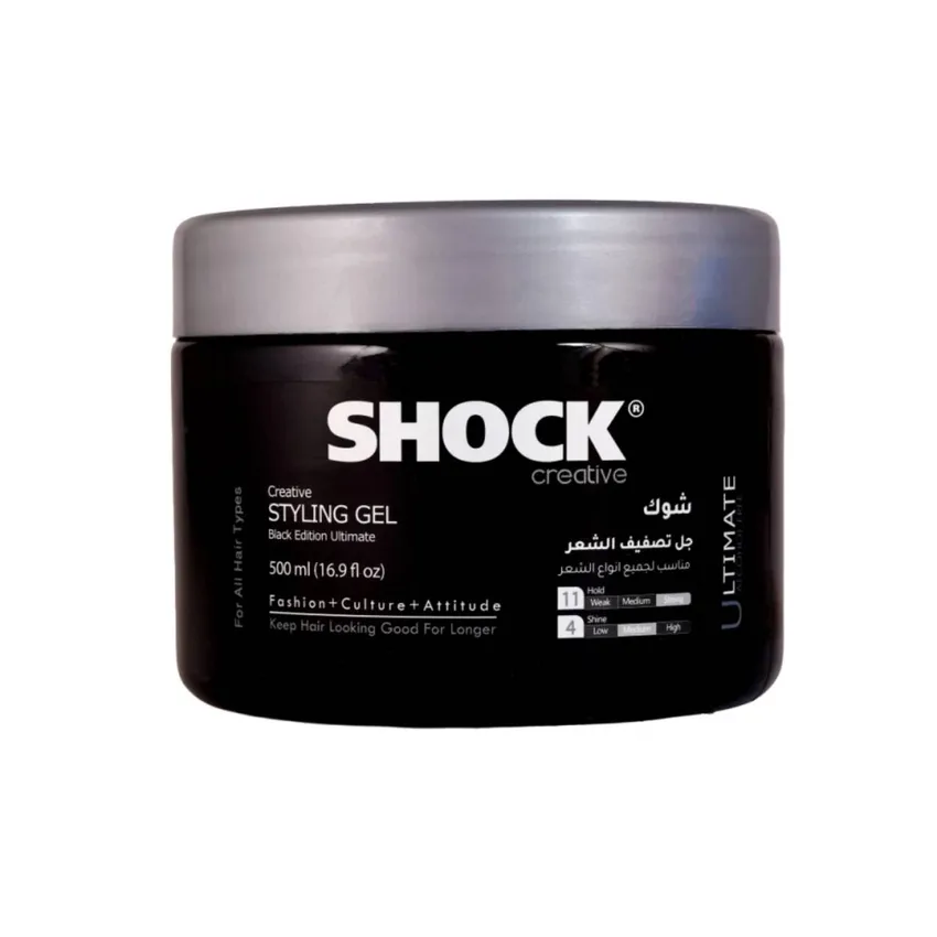 جل تصفيف B.E-Ultimate بتثبيت قوي – 500 مل – شوك SHOCK