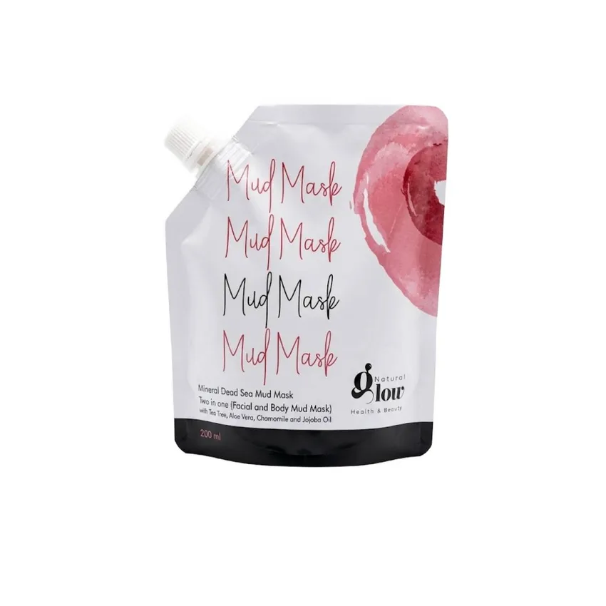 قناع طين البحر الميت للوجه والجسم 2 في 1 – 500 غرام – جلو ناتشورال Glow Natural