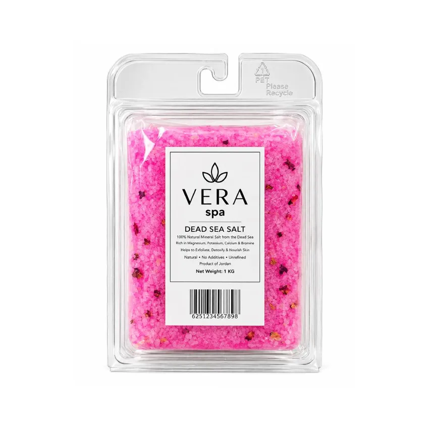 أملاح استحمام فيرا سبا VERA SPA – أملاح البحر الميت الطبيعية للاسترخاء والعناية بالبشرة من (وردي) – 1 كيلو