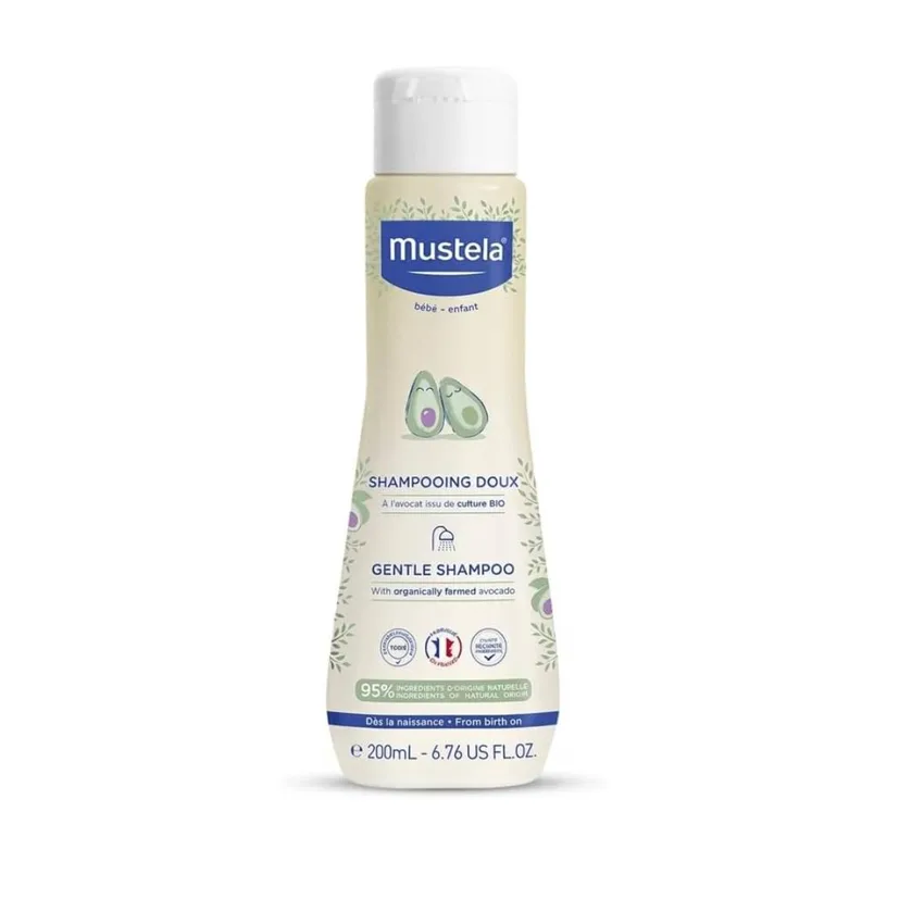 شامبو موستيلا Mustela اللطيف للأطفال بالأفوكادو الطبيعي لجميع أنواع الشعر – 200 مل