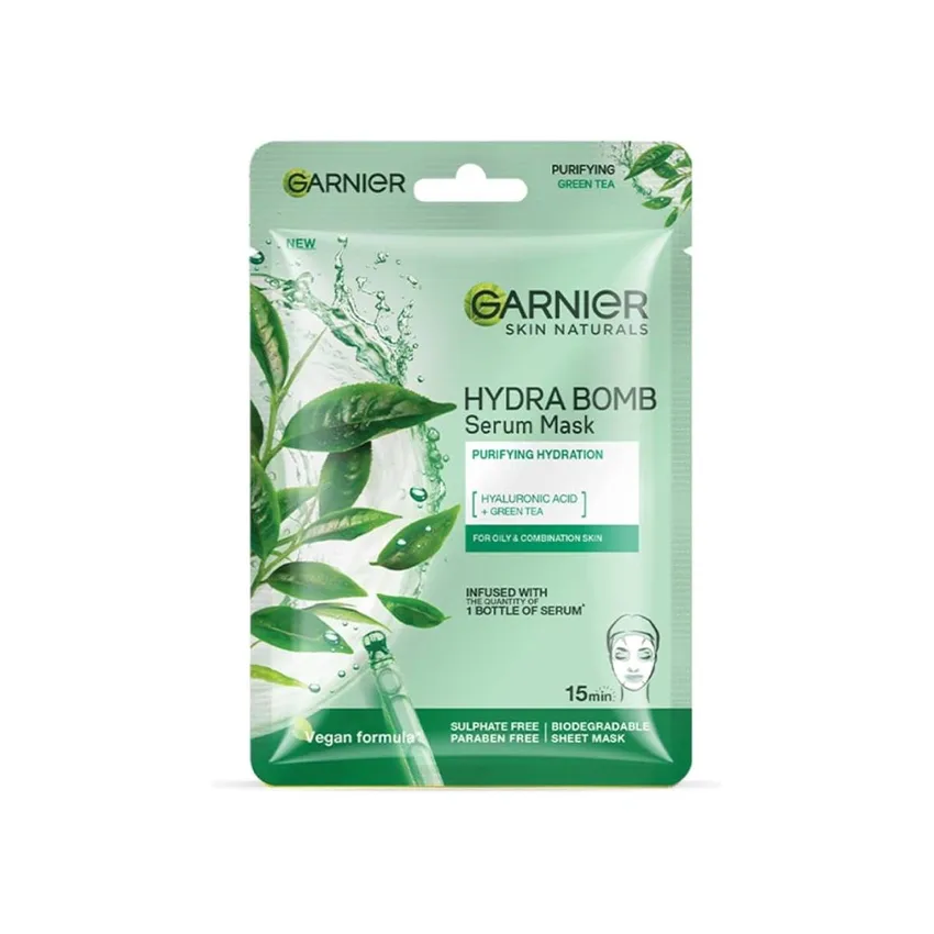 غارنييه Garnier سكين أكتيف هيدرا بومب ماسك ورقي مرطب للوجه 32 غرام