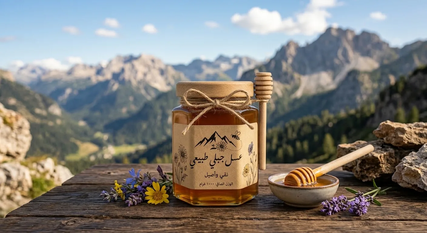 عسل جبلي طبيعي فاخر بنكهة غنية وقوام مميز – 1 كيلو – عسل مختار لمحبي المذاق الطبيعي للاستخدام اليومي والفطور وتحلية المشروبات – مناسب مع الخبز والتوست واللبنة والزبادي والمكسرات والحلويات والوصفات الم