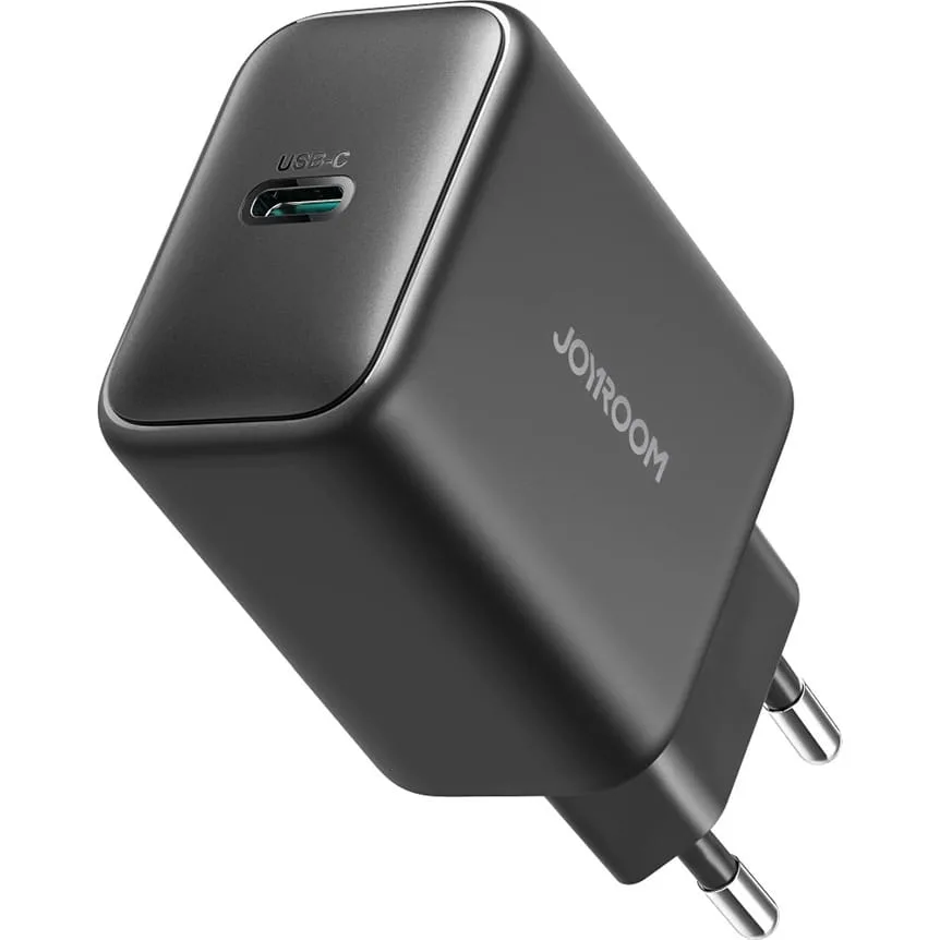 شاحن حائط جوي روم JR-TCG13 GaN USB-C بقدرة 45W أسود