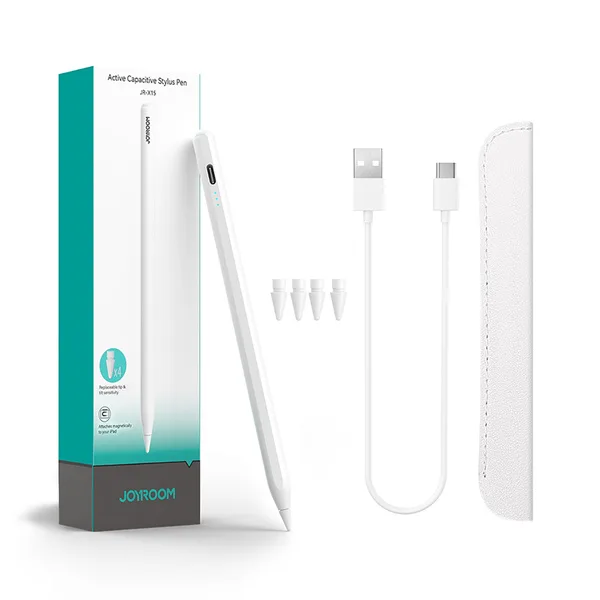 قلم جوي روم JR-X15 ذكي نشط للشاشات والآيباد مع USB-C أبيض