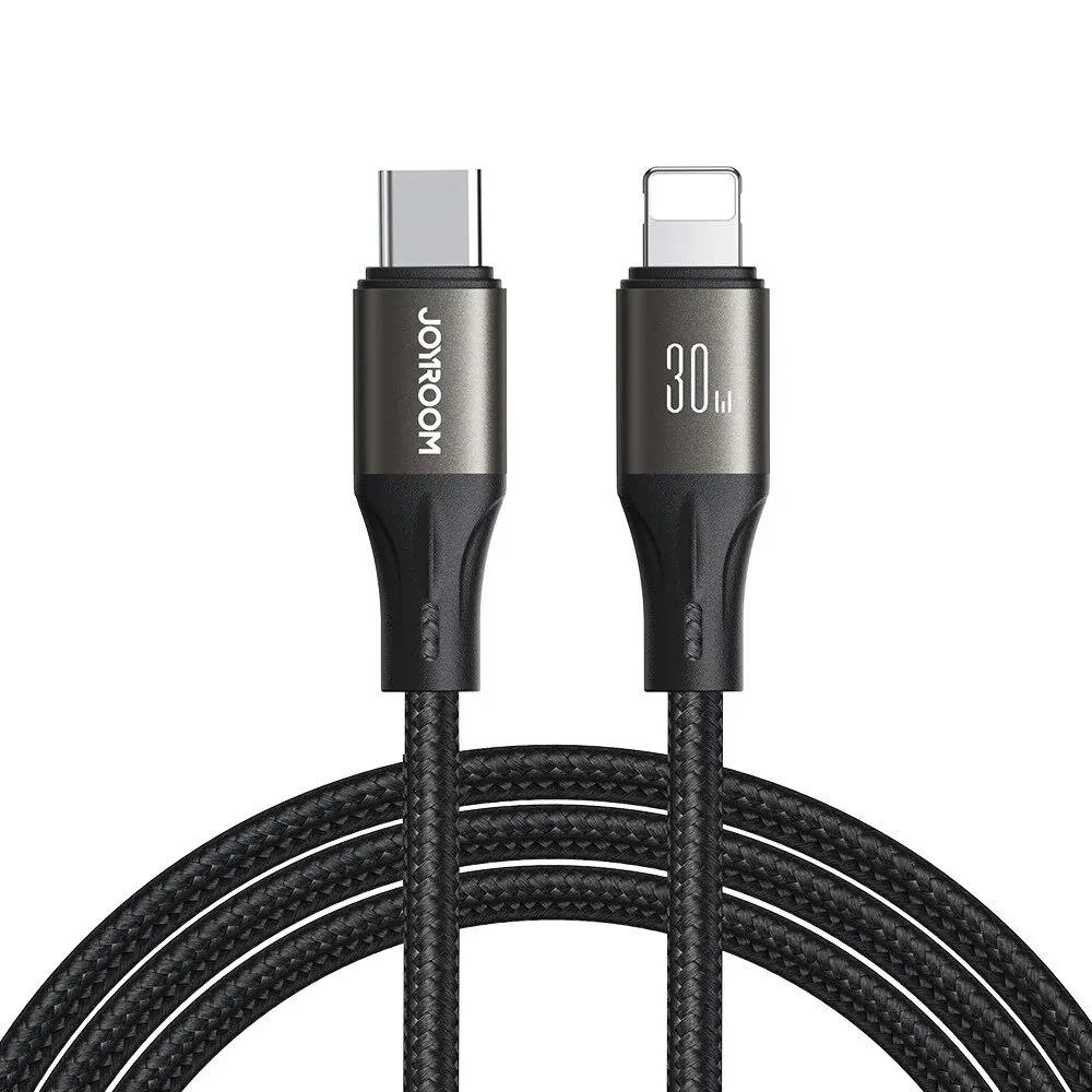 كيبل جوي روم S-A25 Lightning إلى USB-C بقدرة 30W بطول 1.2 متر أسود