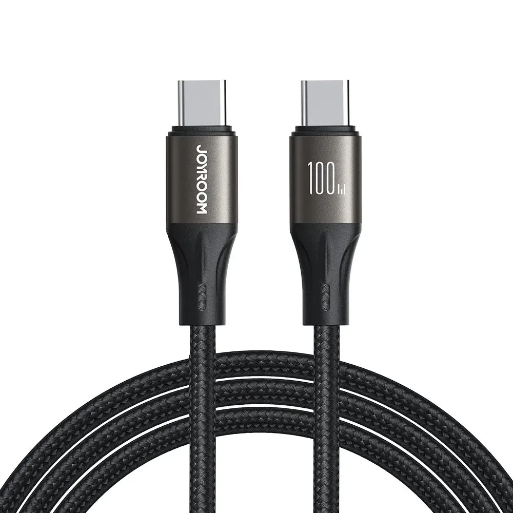 كيبل جوي روم S-A25 USB-C إلى USB-C بقدرة 100W بطول 1.2 متر أسود