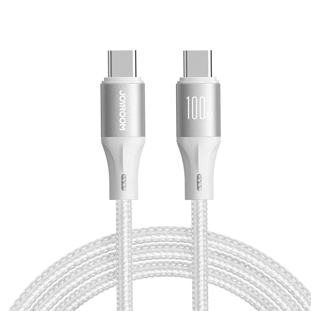 كيبل جوي روم USB-C إلى USB-C بقدرة 100W بطول 1.2 متر أبيض