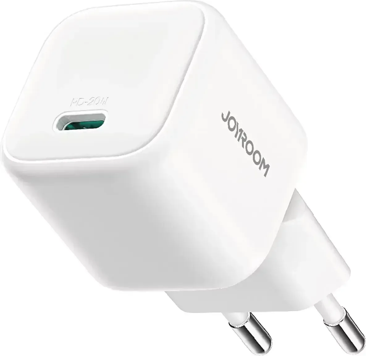 شاحن جوي روم JR-TCG08 GaN ميني USB-C بقدرة 20W أبيض